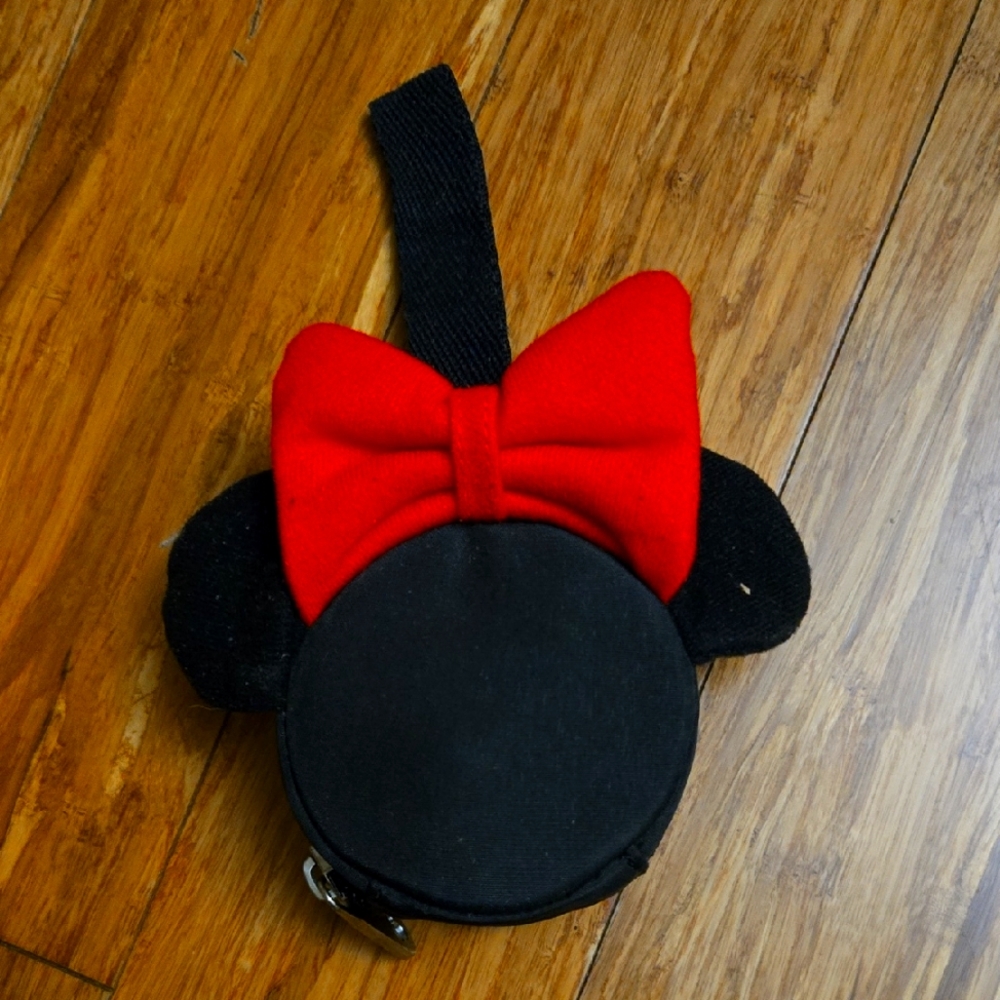 Black and Red Bow Ear Little Pacifier Bag Baby Accessory